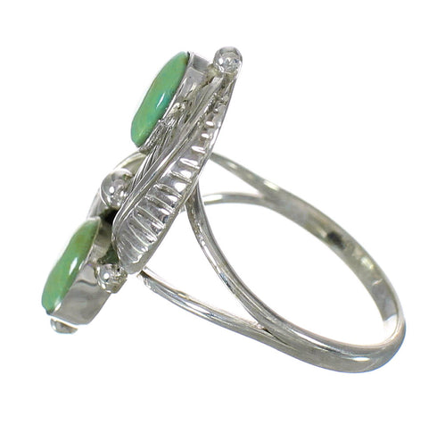 Southwest Sterling Silver Turquoise Ring Size 5-1/4 FX91497